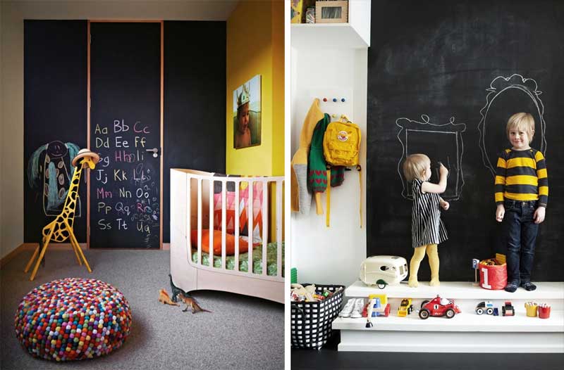 Vooraf marketing bedrag Kinderkamer inspiratie met schoolboordverf muur | Airmagazine