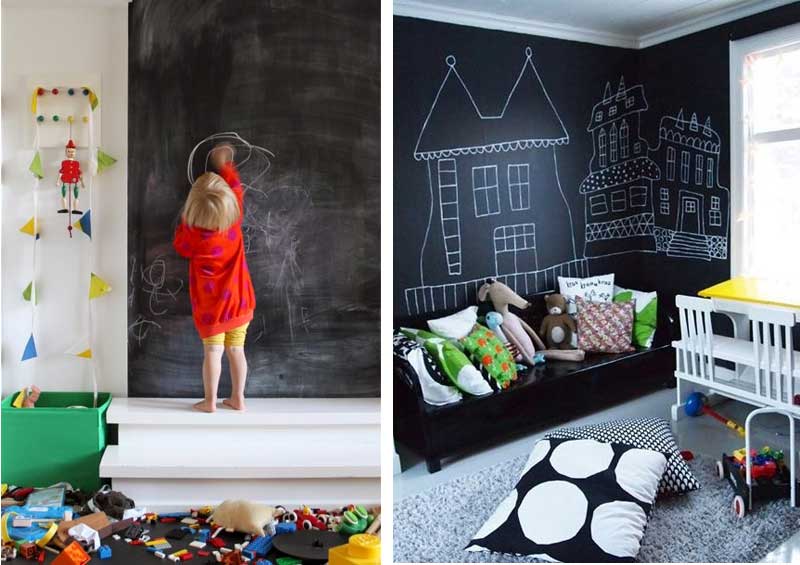 Vooraf marketing bedrag Kinderkamer inspiratie met schoolboordverf muur | Airmagazine